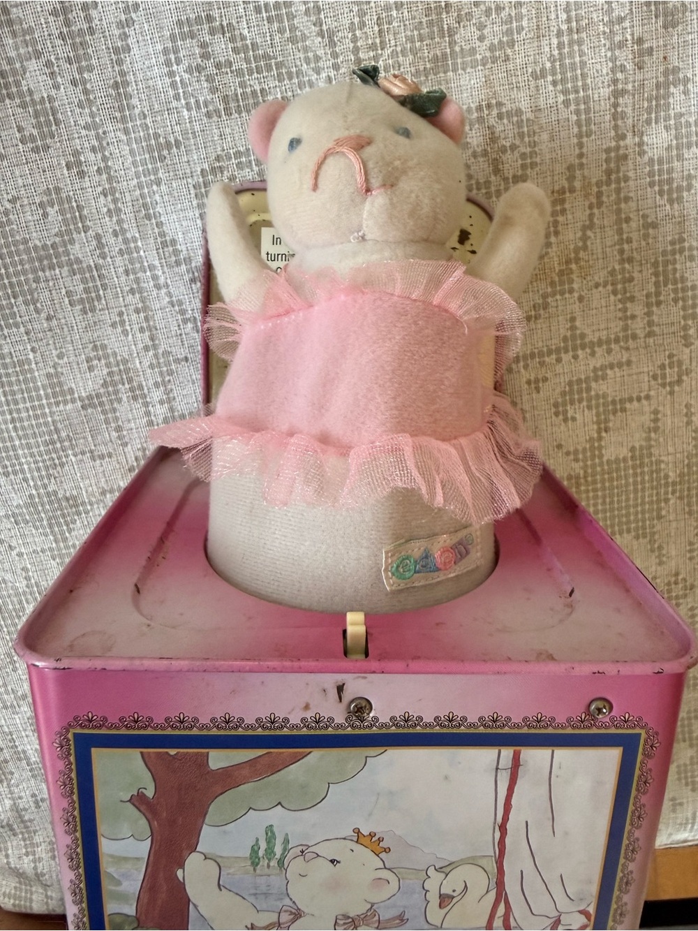 Ballerina Bear Vintage Music Jack in the Box